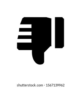 Vector illustration of website equipment and mobile app icon symbol. dislike button on a white background. color can be changed. solid style
