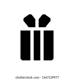 Vector illustration of website equipment and mobile app icon symbol. gift button on a white background. color can be changed. solid style