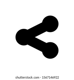 Vector illustration of website equipment and mobile app icon symbol. share button on a white background. pixel perfect at 32x32 pixels. color can be changed. solid style