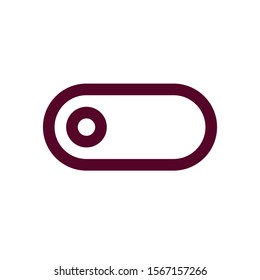 Vector illustration of website equipment and mobile app icon symbol. illustration of a switch button off on a white background. pixel perfect at 32x32 pixels. color can be changed. outline style