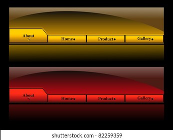 vector illustration for website header & buttons