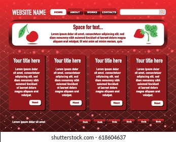 Vector illustration of the website template