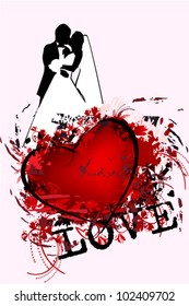 vector illustration of  wedding