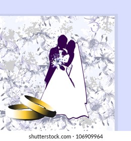 vector illustration of wedding
