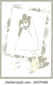 vector illustration of wedding