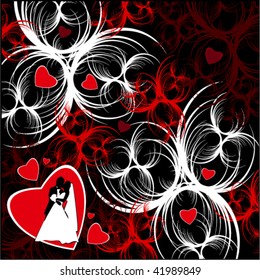 vector illustration of wedding