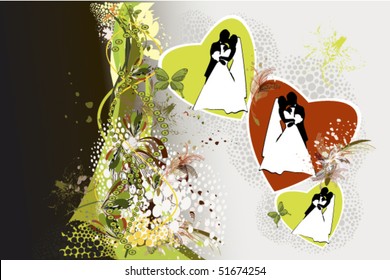 vector illustration of wedding