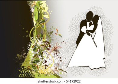 vector illustration of wedding