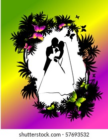 vector illustration of wedding