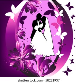 vector illustration of wedding