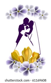 vector illustration of wedding