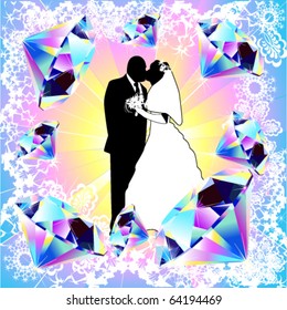 vector illustration of wedding