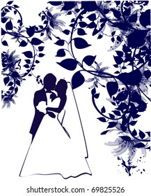 vector illustration of  wedding