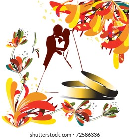 vector illustration of wedding