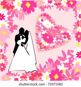 vector illustration of wedding
