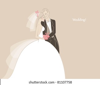 Vector illustration of Wedding