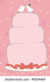 A vector illustration of a wedding cake