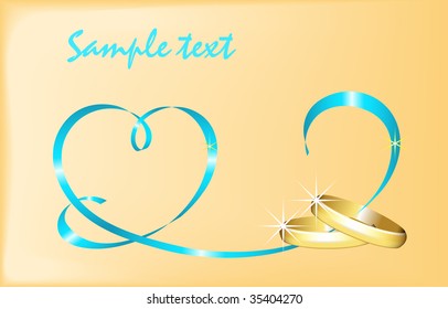 Vector illustration. Wedding card