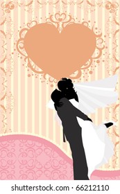 A vector illustration of wedding celebration