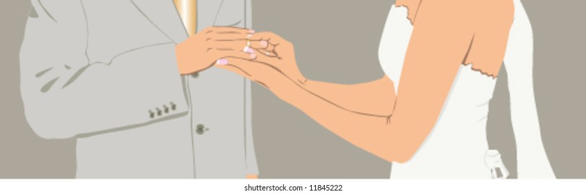 vector illustration of wedding ceremony