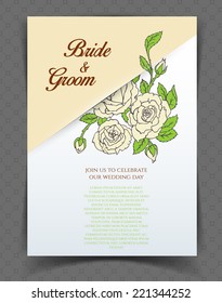 Vector illustration of Wedding invitation