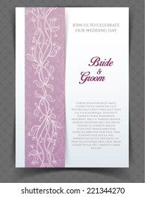 Vector illustration of Wedding invitation
