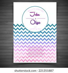 Vector illustration of Wedding invitation