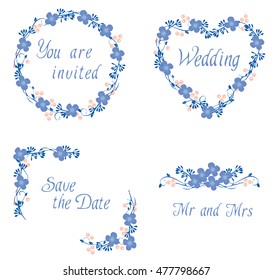 vector illustration of a wedding invitation or bridal shower design card