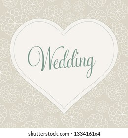 Vector illustration. Wedding invitation card. Seamless floral pattern can be used for wallpaper, web page background, pattern. Seamless floral background