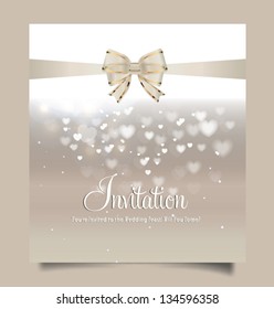 Vector illustration. Wedding invitation card. Vector love element.