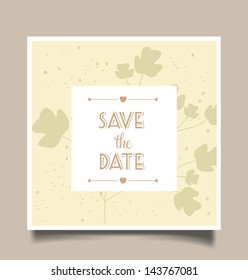 Vector illustration. Wedding invitation card. Seamless floral background can be used for wallpaper, web page background.