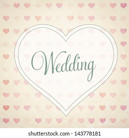 Vector illustration. Wedding invitation card. Seamless pattern can be used for wallpaper, web page background, pattern fills,surface textures...
