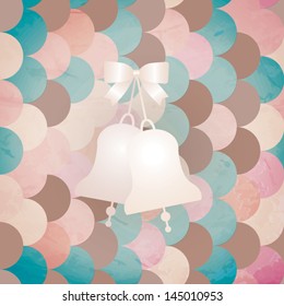 Vector illustration. Wedding invitation card. Seamless pattern can be used for wallpaper, web page background, pattern fills,surface textures...