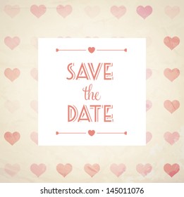 Vector illustration. Wedding invitation card. Seamless pattern can be used for wallpaper, web page background, pattern fills,surface textures...