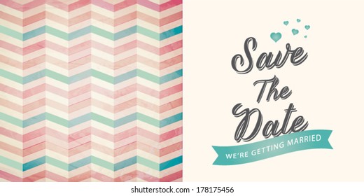  Ilustración vectorial. Tarjeta de invitación de boda. La tarjeta es editable con flor de fondo, fuente, tipo, cintas y vector del corazón