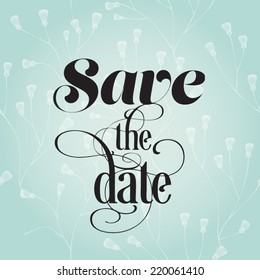 Vector illustration. Wedding invitation card. 