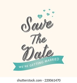 Vector illustration. Wedding invitation card. 