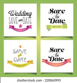 Vector illustration. Wedding invitation card. 