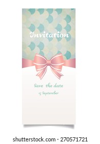 Vector illustration. Wedding invitation card.