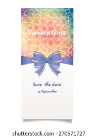 Vector illustration. Wedding invitation card.
