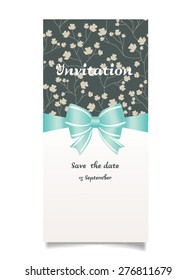 Vector illustration. Wedding invitation card.