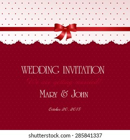 Vector illustration. Wedding invitation card. Seamless pattern can be used for wallpaper, web page background, pattern fills,surface textures...