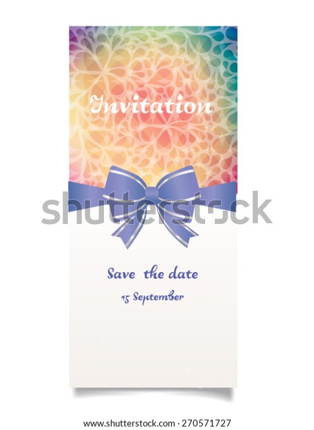 Vector\
illustration. Wedding invitation\
card.