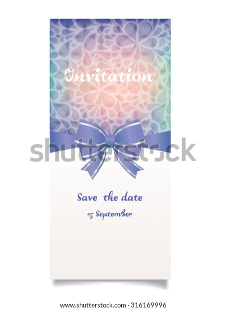 Vector Illustration Wedding Invitation Card Background Stock