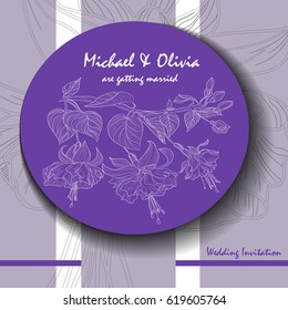 Vector illustration wedding invitation. Greeting card. It can be used for invitation, poster, banner.