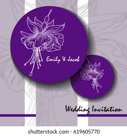 Vector illustration wedding invitation. Greeting card. It can be used for invitation, poster, banner.