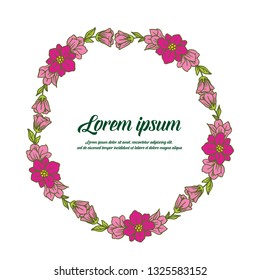 Vector illustration wedding invitation models with rose floral frame hand drawn