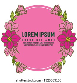 Vector illustration wedding invitation models with rose floral frame hand drawn