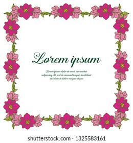 Vector illustration wedding invitation models with rose floral frame hand drawn
