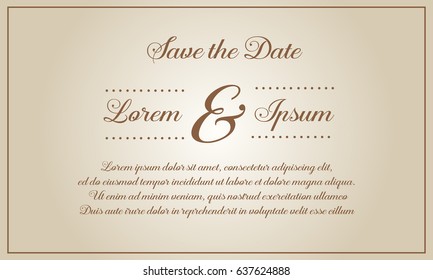Vector illustration wedding invitation style collection
